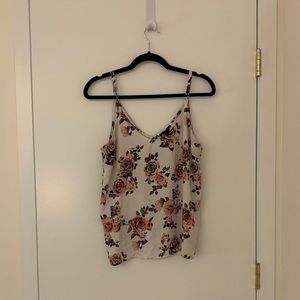 Forever21 Floral V Neck Tank Top